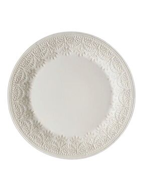 Set of 4 Pioneer Woman Vintage Lace Linen Dinner Plates 10.5” Stoneware New